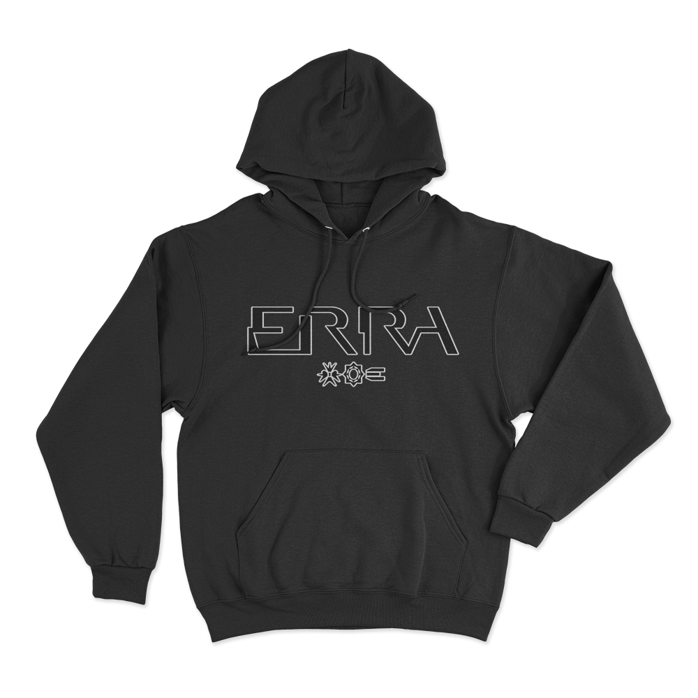ERRA Band Logo With Geometric Icons Hoodie Black ERRA Band Logo With Geometric Icons Hoodie Black