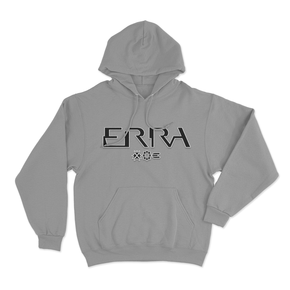 ERRA Band Logo With Geometric Icons Hoodie Grey ERRA Band Logo With Geometric Icons Hoodie Grey