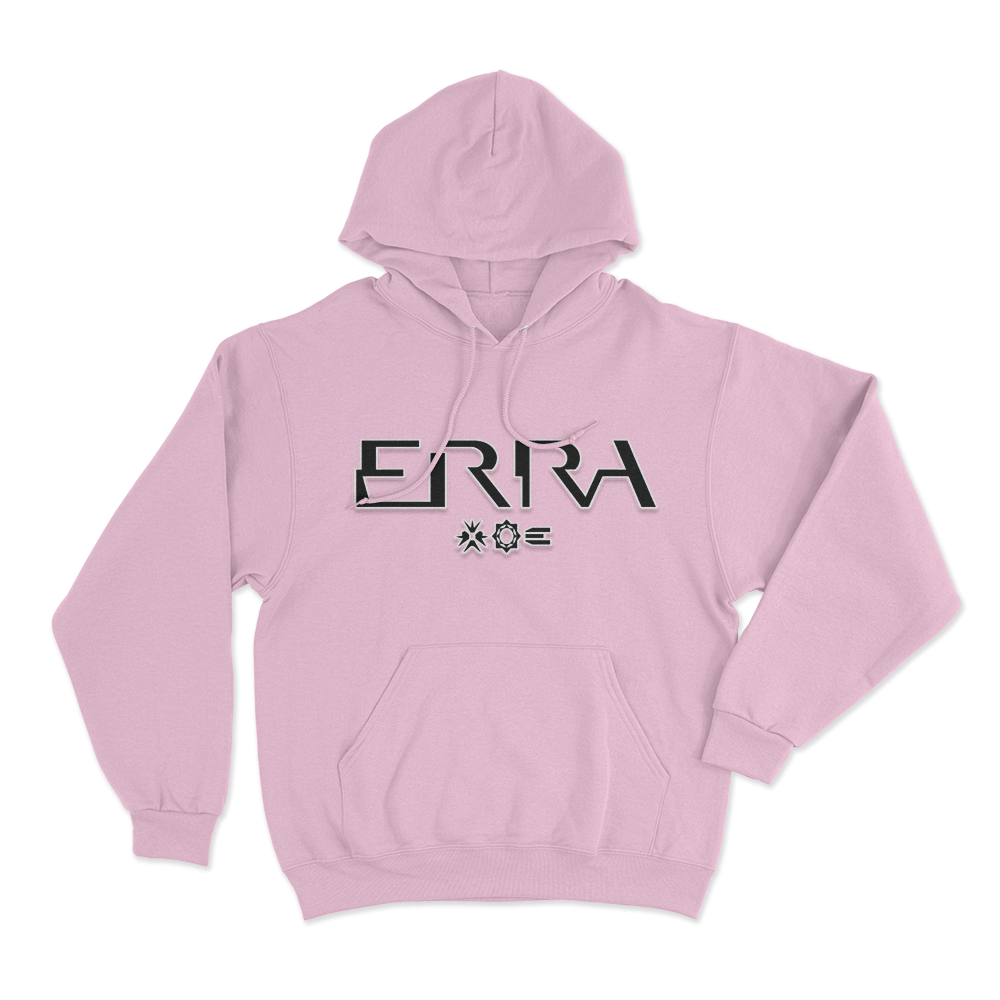 ERRA Band Logo With Geometric Icons Hoodie Pink ERRA Band Logo With Geometric Icons Hoodie Pink