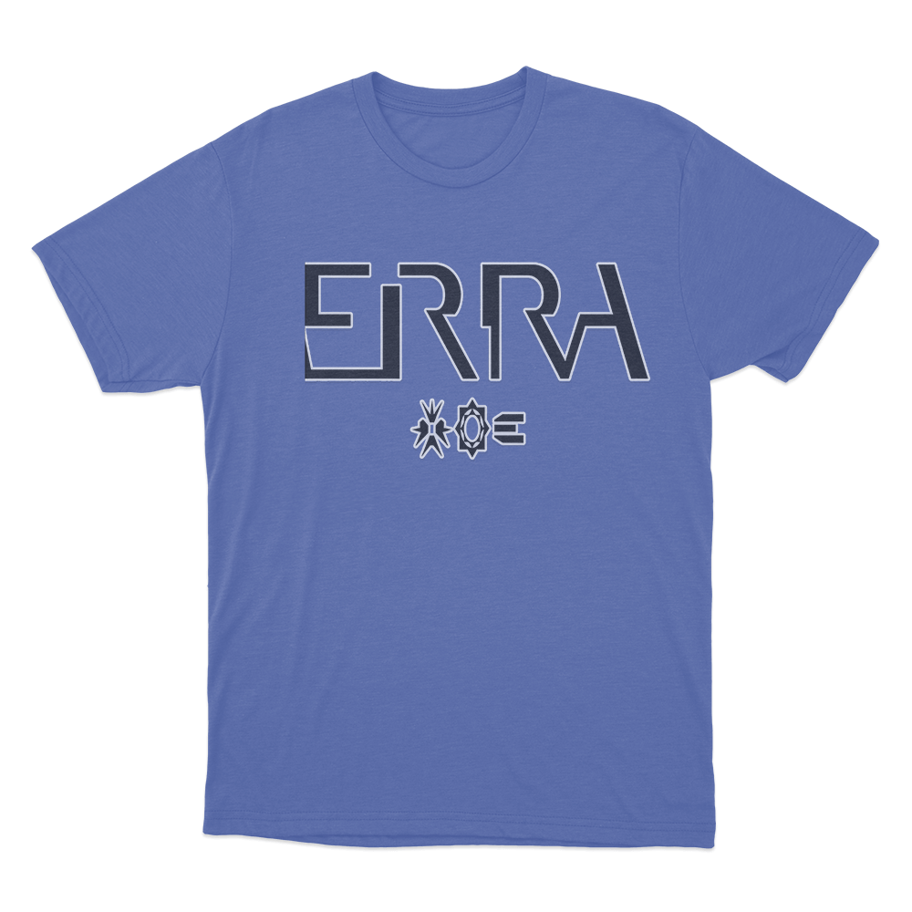 ERRA Band Logo With Geometric Icons T Shirt Blue ERRA Band Logo With Geometric Icons T Shirt Blue