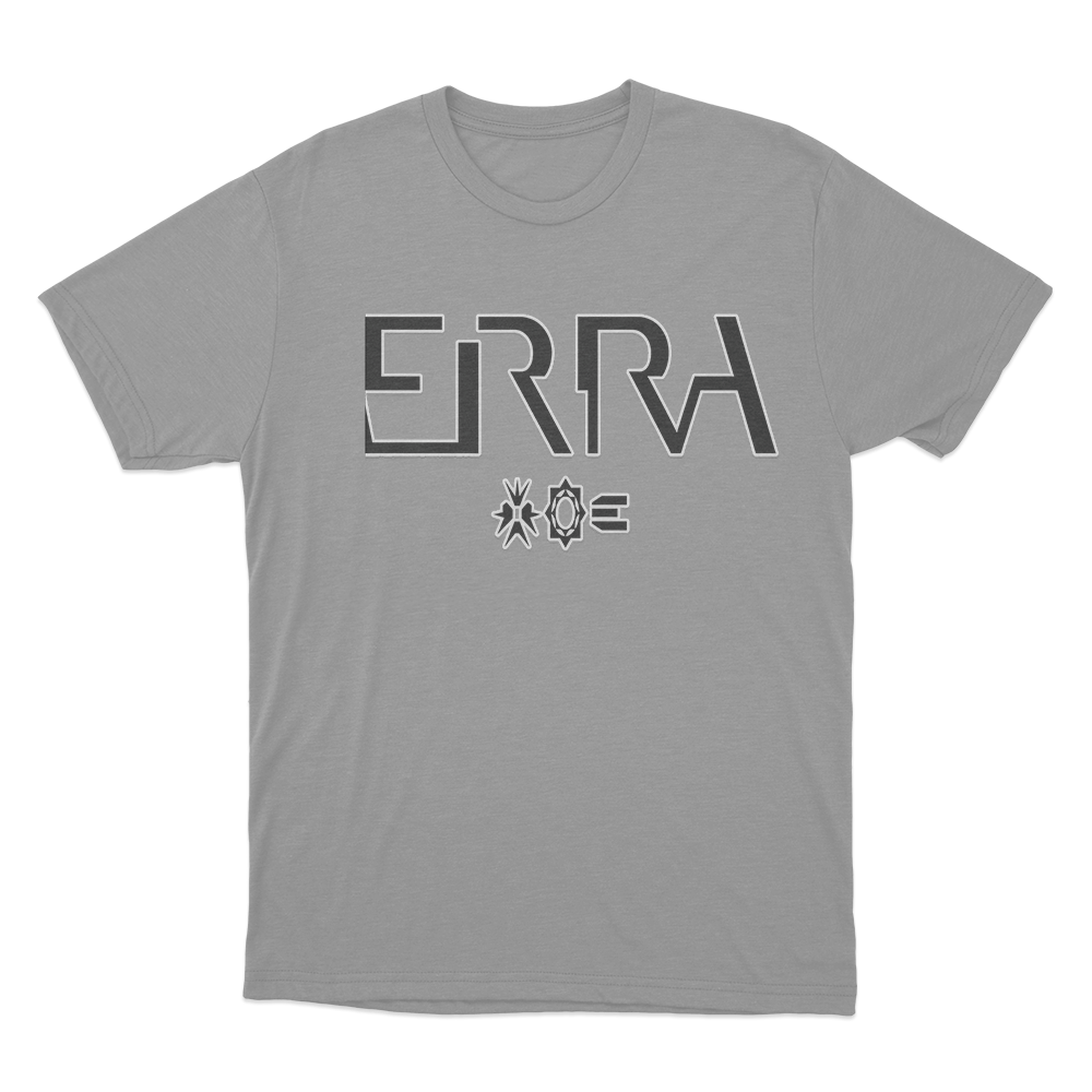 ERRA Band Logo With Geometric Icons T Shirt Grey ERRA Band Logo With Geometric Icons T Shirt Grey