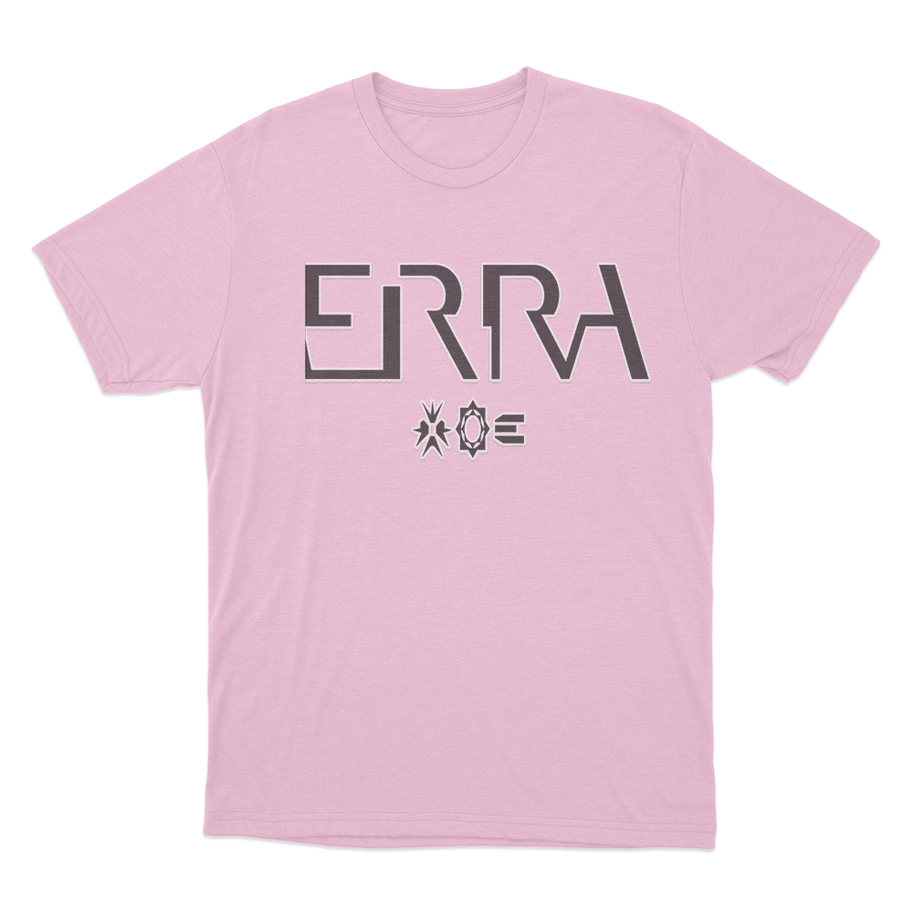 ERRA Band Logo With Geometric Icons T Shirt Pink ERRA Band Logo With Geometric Icons T Shirt Pink