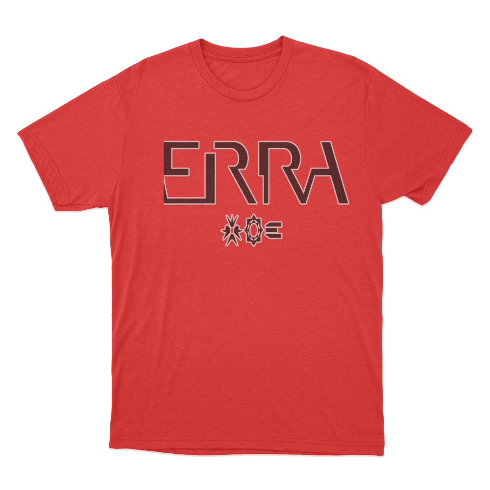 ERRA Band Logo With Geometric Icons T Shirt Red ERRA Band Logo With Geometric Icons T Shirt Red