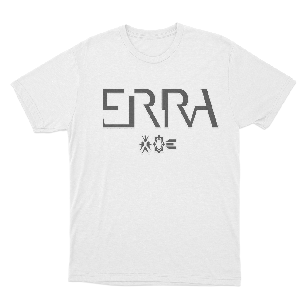 ERRA Band Logo With Geometric Icons T Shirt White ERRA Band Logo With Geometric Icons T Shirt White