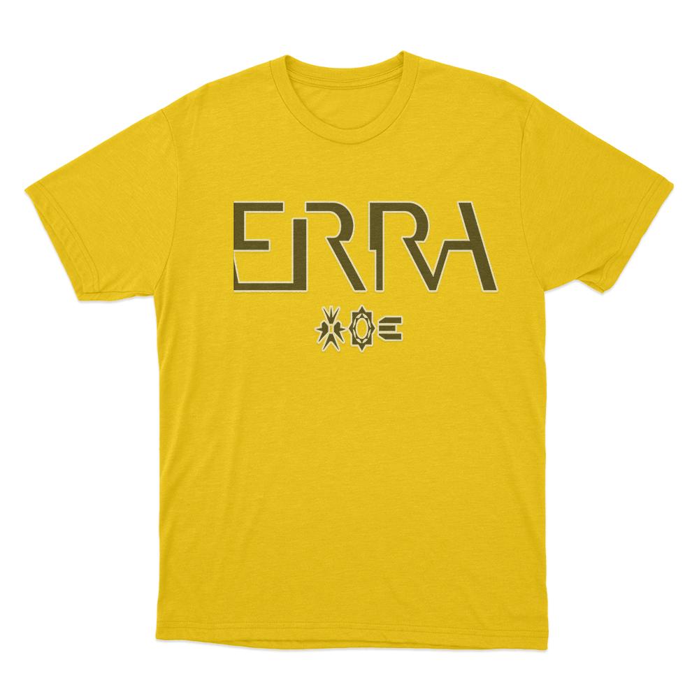 ERRA Band Logo With Geometric Icons T Shirt Yellow ERRA Band Logo With Geometric Icons T Shirt Yellow