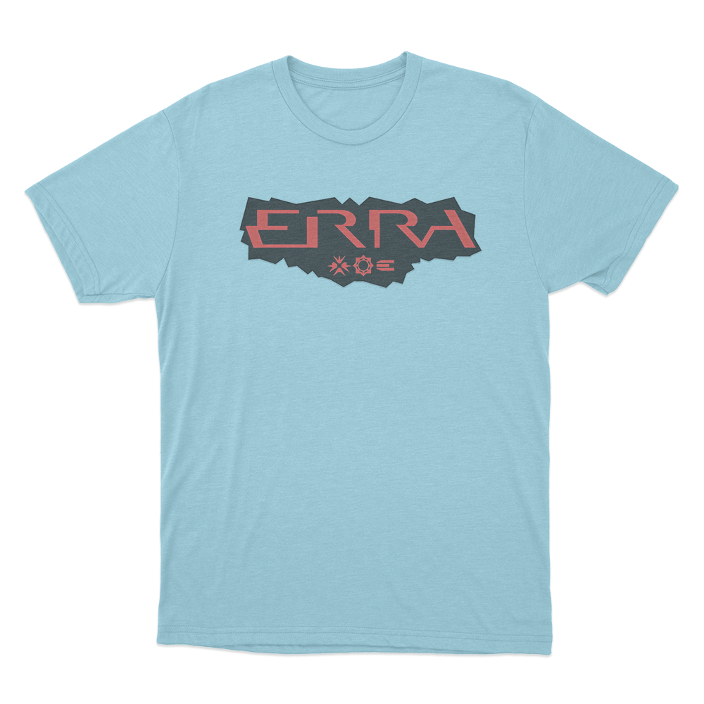 ERRA Band Patch Design T Shirt Sky Blue ERRA Band Patch Design T Shirt Sky Blue