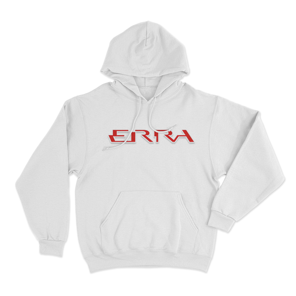 ERRA Band Red Logo Hoodie White ERRA Band Red Logo Hoodie White